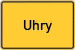 Place name sign Uhry
