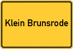 Place name sign Klein Brunsrode