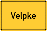 Place name sign Velpke