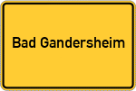 Place name sign Bad Gandersheim