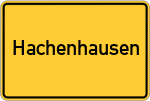 Place name sign Hachenhausen