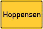 Place name sign Hoppensen
