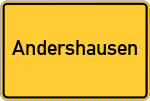 Place name sign Andershausen