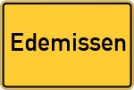 Place name sign Edemissen, Kreis Einbeck