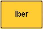Place name sign Iber, Niedersachsen