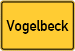 Place name sign Vogelbeck