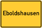 Place name sign Eboldshausen