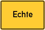 Place name sign Echte
