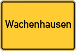 Place name sign Wachenhausen