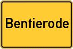 Place name sign Bentierode