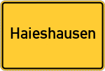 Place name sign Haieshausen