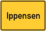 Place name sign Ippensen, Kreis Gandersheim