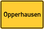 Place name sign Opperhausen, Kreis Gandersheim