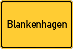 Place name sign Blankenhagen, Solling