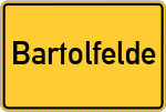 Place name sign Bartolfelde
