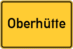 Place name sign Oberhütte, Harz