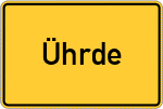 Place name sign Ührde