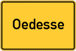 Place name sign Oedesse