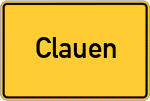 Place name sign Clauen