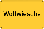 Place name sign Woltwiesche