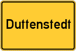 Place name sign Duttenstedt
