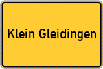 Place name sign Klein Gleidingen, Kreis Braunschweig
