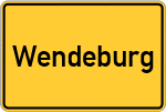 Place name sign Wendeburg