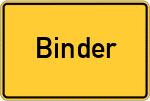 Place name sign Binder