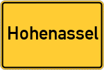 Place name sign Hohenassel