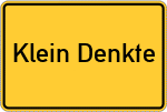 Place name sign Klein Denkte