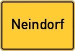 Place name sign Neindorf, Kreis Wolfenbüttel