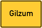 Place name sign Gilzum