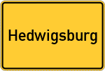 Place name sign Hedwigsburg