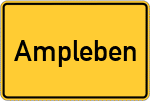 Place name sign Ampleben
