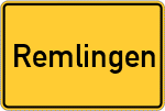 Place name sign Remlingen