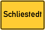 Place name sign Schliestedt