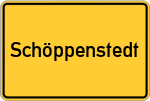 Place name sign Schöppenstedt