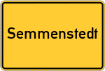 Place name sign Semmenstedt
