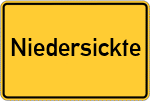 Place name sign Niedersickte
