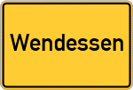 Place name sign Wendessen