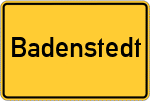 Place name sign Badenstedt