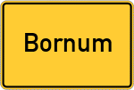 Place name sign Bornum