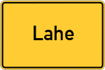 Place name sign Lahe