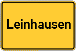 Place name sign Leinhausen