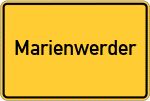 Place name sign Marienwerder