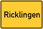 Place name sign Ricklingen