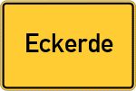 Place name sign Eckerde