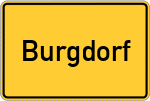Place name sign Burgdorf