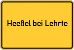 Place name sign Heeßel bei Lehrte