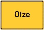 Place name sign Otze